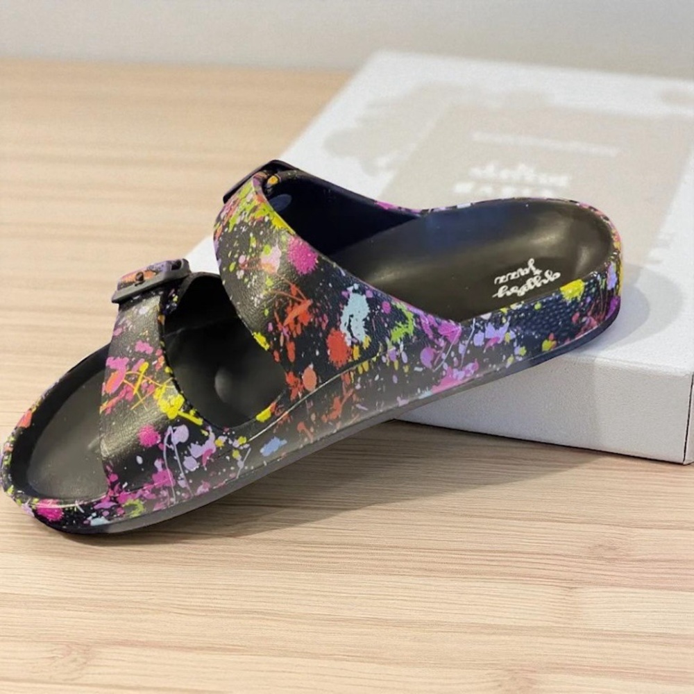 Gypsy Jazz Multicolor Splatter Sandals